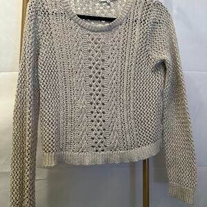 Madewell Tan Textured Knit Crew Neck Sweater Size M